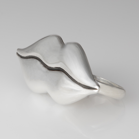 Sterling Silver Lips Ring