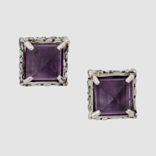 Sterling Silver Granulated Stud