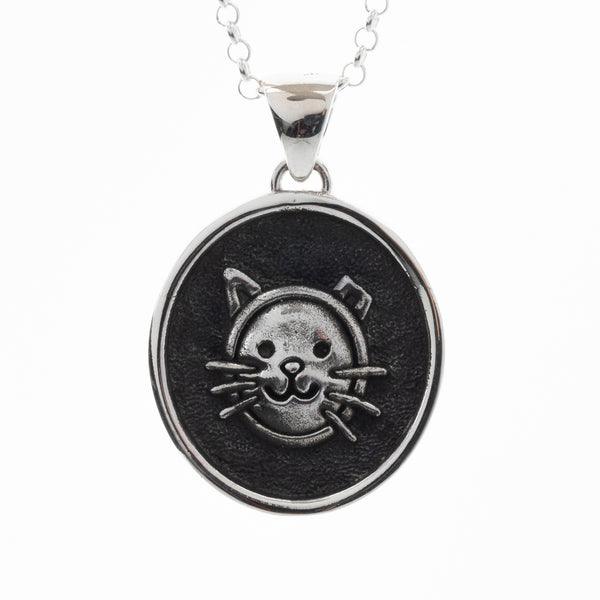 Sterling Silver Cat Rescue Pendant
