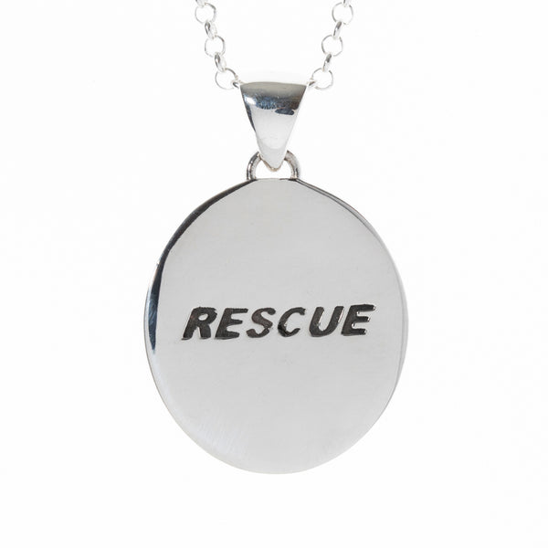 Sterling Silver Cat Rescue Pendant