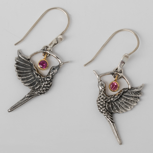 Sterling Silver Hummingbird Earring