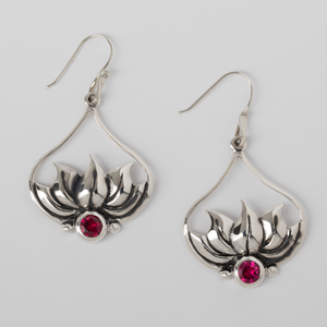 Sterling Silver Floral Earring