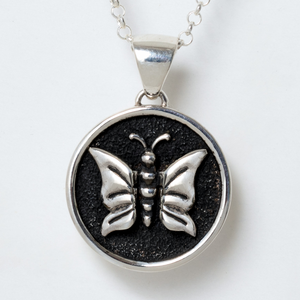 Sterling Silver Hinged, Butterfly Pendant