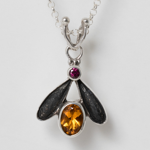 Sterling Silver Firefly Pendant