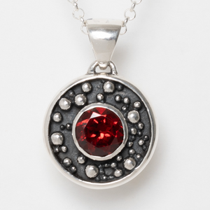 Sterling Silver Granulated Universe Pendant