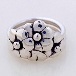 Sterling Silver Stackable Flower Ring
