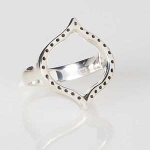 Sterling Silver with Oxidized Details Lotus Leaf Ring