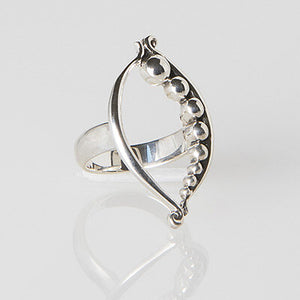 Sterling Silver Peapod Ring