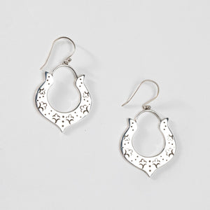 Sterling Silver Sarong Pattern Earring