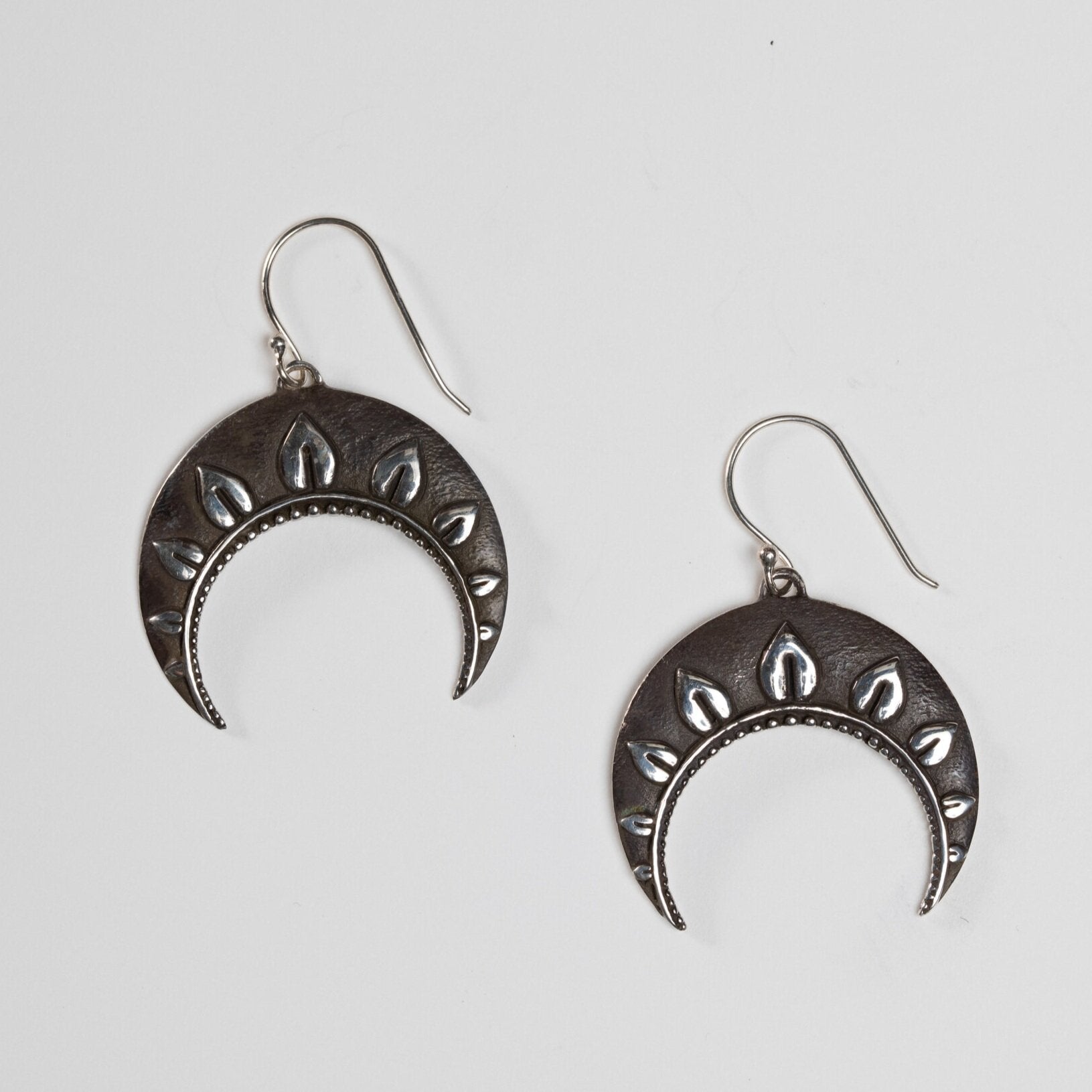 Sterling Silver Crescent Earring