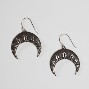Sterling Silver Crescent Earring