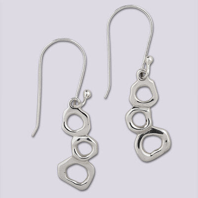 Sterling Silver Small Organic Circles Earring