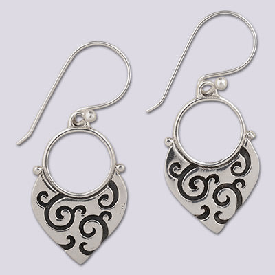 Sterling Silver Small Scrollwork Earring