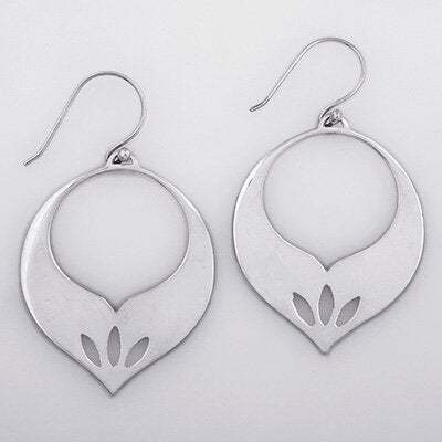 Sterling Silver Cut Out Leaves Earring