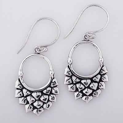 Sterling Silver Thistle Earring