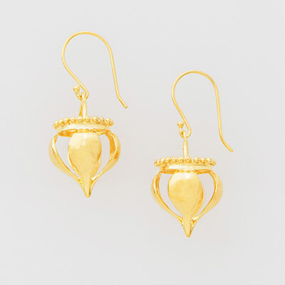 Sterling Silver Vajra Earring (also available with 18k Gold Plate)