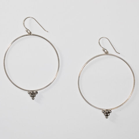 Sterling Silver Large Hoop Earring