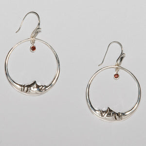 Sterling Silver Crescent with Drop Earring