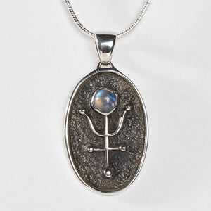 Sterling Silver Antimony Symbol Pendant