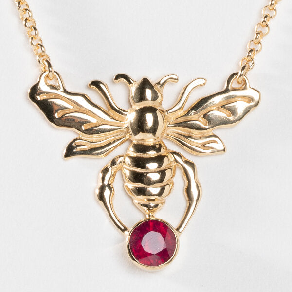 Sterling Silver Queen Bee Necklace (also available with 18k Gold Plate)