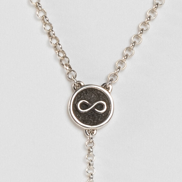 Sterling Silver Y Infinity Symbol Necklace