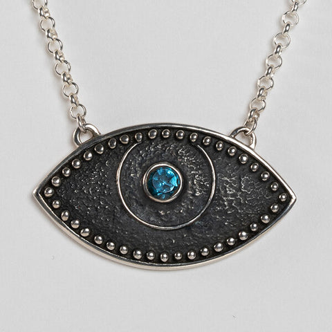 Sterling Silver Protective Eye Necklace