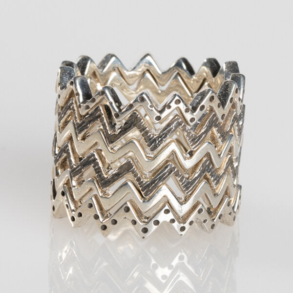 Sterling Silver Zig Zag Stacking Rings