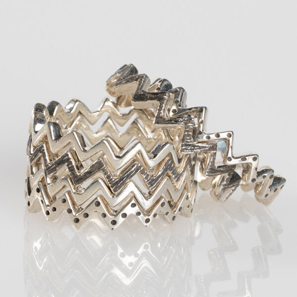 Sterling Silver Zig Zag Stacking Rings