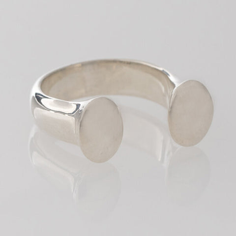 Sterling Silver Floating Ovals Ring