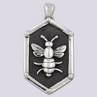 Sterling Silver Large Bee Pendant