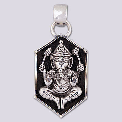 Sterling Silver Ganesha Pendant