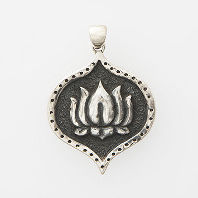 Sterling Silver Lotus Pendant