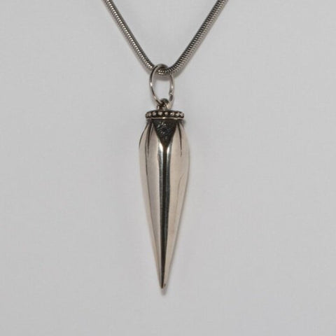 Sterling Silver Elongated Lotus Petal Necklace