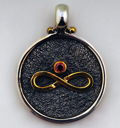 Sterling Silver Infinity with 18k Gold Plate accent Pendant